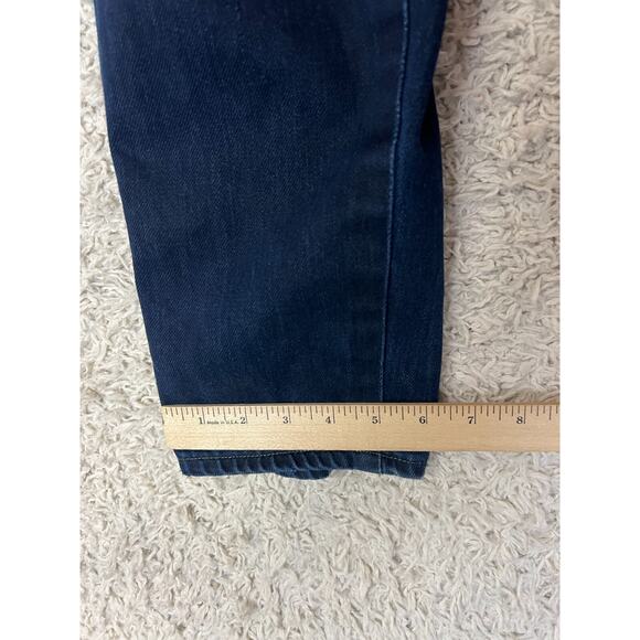 G-Star Raw Jeans Mens 32x32 Blue Distressed Biker Moto Dark Wash Button Fly - Picture 4 of 14